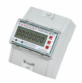 Electronic Single Phase DIN Rail mounting energy meter , portable kwh meter